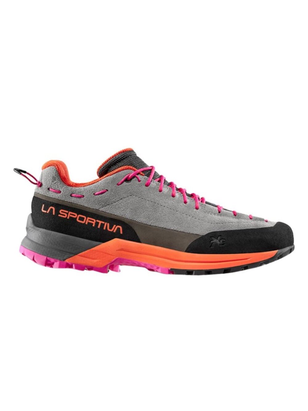 La Sportiva TX Guide Leather Approach Shoe - Women's EU 39.5 Grey/Cherry Tomato
